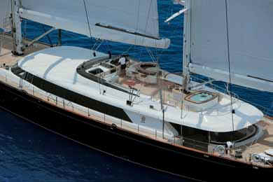 Parsifal III top deck aerial